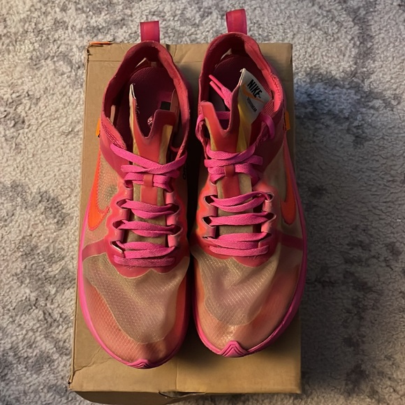Size 9 - Nike Zoom Fly SP x OFF-WHITE Tulip Pink 2018 - Picture 3 of 7